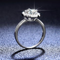 S925 Silver D Color Moissanite Ring, 1 Carat Herry Winston Style-0-0