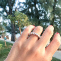 S925 Sterling Silver Fashion Zircon Inlaid Trendy Niche Design Ring-0-2