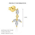 wholesale S925 Sterling Silver Geometric Teardrop Marquise Zircon European Cross-border French Earrings For Women-0-15
