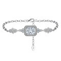 wholesale S925 Sterling Silver Cloud Link Jewelry Light Luxury 8A Ultra-Sparkling Zircon Adjustable Bracelet Factory Direct-0-4