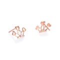 wholesale 14K Rose Gold, 9K Yellow Gold, 18K White Gold AU750 Diamond Earrings Women's Moissanite Ear Studs-0-4