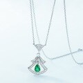wholesale 925 Silver Cross-Border New Luxury Style Cultivated Emerald Dress Pendant Necklace Women's Choker Wholesale from Manufacturer-0-1