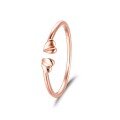 wholesale 18K rose gold and 9K yellow gold minimalist heart-shaped ring for women, custom-made and direct from manufacturer with logo printing-0-0