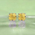 wholesale 925 Sterling Silver Zhuo Zhifan Jewelry 15ct Cushion 7*7mm High Carbon Diamond Small Stud Earrings, Simple and Stylish Women's Earrings-0-1