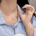 wholesale S925 Sterling Silver Yaxi Retro Ruyi Pendant Necklace for Women, Ethnic Style, Auspicious and Elegant Collarbone Chain with a Premium Feel-0-3