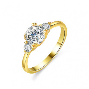  1 carat; 10-point smaller diamonds (set with moissanite)  9 yards