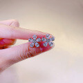 wholesale S925 Silver New 4*6mm Teardrop Petal High-Carbon Diamond Stud Earrings Women's-0-3