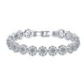 S925 Silver Moissanite Sunflower Roman Luxury Wholesale Bracelet-0-3