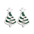 wholesale S925 Sterling Silver Christmas Earrings for Women, Cross-border Small and Unique Design, High-end Festive Stud Earrings-0-4