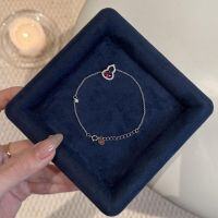 wholesale S925 Sterling Silver Full Diamond Hollowed-Out Gourd Bracelet, New Chinese Style, Niche and Exquisite, Stackable for Layering, Light Luxury, Versatile Women's Hand Accessory-Platinum 925 silver