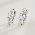 S925 Sterling Silver Moissanite Square Geometric Unisex Earrings-0-2