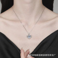 925 Silver 1-2-3 CT Moissanite Heart Pendant Necklace for Valentine's Day Wholesale-0-2