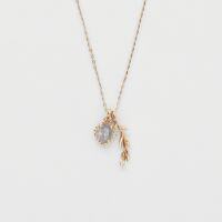 wholesale Sterling Silver Iolite and Labradorite Necklace, Gentle and Elegant Style, Dunli Japanese Winter New Collection-Iolite Necklace 925 Silver