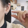 wholesale S925 Silver Cloud Tide Pavilion Fashion Cross-Border Korean and Japanese Style Cute Love Heart Creative Design Earrings and Ear Clips-0-3