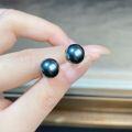 wholesale S925 Sterling Silver Pearl Earrings for Women, Ins Style, 8mm/10mm/12mm, Minimalist Japanese Korean Jewelry, Tahitian Pearl-0-5