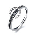 wholesale S925 Sterling Silver Vintage Harajuku Style Roman Numbers Thai Silver Ring, Punk Style Trendy Fashion Ring-0-4