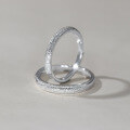 wholesale 999 Silver Accompany You Starry Sky Textured Minimalist Couple Ring R02325-0-0