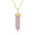 wholesale Metal Hexagonal Prism Moon Pendant Necklace For Women, Amazon Bestseller, Original Crystal Stone Wholesale-0-2