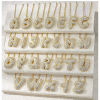 wholesale 925 Silver Gold-Plated Letter Pendant Choker Necklace, Hyped Women's Accessory, Best Seller in Europe and America, Non-Tarnish-Letter I