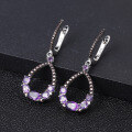 wholesale 925 Silver Exquisite and Luxurious Natural Garnet Earrings, Prosperity Series Gemstone Stud Earrings-0-6