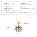 S925 Silver D Color Moissanite 1ct Rosebud Pendant Necklace-0-7