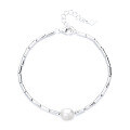 wholesale S925 Sterling Silver Korean-style Sweet Design Unique Detailing Mixed Pearl Elegant Commuter Necklace-0-6