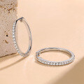 wholesale 18K Gold Plated 925 Sterling Silver Cross-Border Hot-Selling Moissanite Hoop Earrings, Simple and Fashionable Moissanite Earrings for Cross-Border Trade-0-0