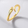 wholesale S925 Sterling Silver Stylish Snake Ring for Women, Ins Style Niche Design, Open Adjustable Wholesale from Manufacturer-0-3