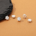 wholesale S925 Sterling Silver Floral Petal Fresh and Cute DIY Bracelet Stringing Material Pendant Accessories Wholesale-0-3