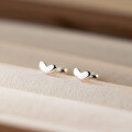 wholesale S925 Sterling Silver Sweet Mini Heart Twist Screw Stud Earrings Small Dainty Heart for Ear Piercing M06526-0-3