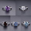 wholesale S925 silver fashion luxury personalized gemstone ring, precision-set with natural amethyst for wholesale-0-0
