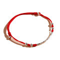 wholesale S925 Sterling Silver Bamboo Knot Small Red Cord Bracelet for Women, Literary and Versatile Design, Gift for Girlfriend or Friend-0-4