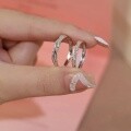 wholesale 925 Sterling Silver Adjustable Love Couple Rings, Valentine's Day Gift for Girlfriend, Non-Tarnishing Rings-0-1