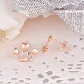 wholesale 14K Rose Gold, 9K Yellow Gold, 18K White Gold AU750 Diamond Earrings Women's Moissanite Ear Studs-0-2