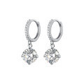 wholesale S925 silver elegant and sophisticated diamond-embedded women's commuting-style ear clips, summer youthful heart earrings M01650-0-4