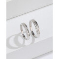 wholesale Pure silver couple rings, a pair of men's and women's matching rings withdesign,openable bands, a Valentine's Day gift for girlfriend-0-1