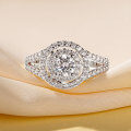 Metal Alloy 05 Carat Moissanite-Simulated Starry Ring, Ins Style Light Luxury Zirconia Cross-Border New-0-2