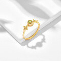 wholesale 925 Sterling Silver Japanese Light Luxury New Natural Peridot Bee Fresh and Elegant Women's Ring Factory Direct Wholesale-0-3