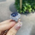 925 Silver 12ct Lab-Grown Ruby Ring-0-3