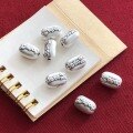 wholesale 999 Sterling Silver 3D Double-Sided Money Silver Beaded Spacer Silver Tube Handmade Braided Rope DIY Silver Accessories Chinese Style Silver Ornaments-0-0