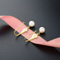 wholesale S925 Silver Wholesale Minimalist Tassel Ear Hooks Korean Pearl Earrings Women's Fashion Simple Earrings-0-2