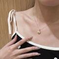 wholesale S925 Sterling Silver Vintage Woven Textured Engraved Starry Sparkling Beaded Necklace for Women, Luxury Advanced Sense Collarbone Chain Boo Boo Style-0-4