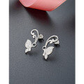 wholesale 925 Sterling Silver Butterfly Ear Studs Women Small and Fresh Design New Full Diamond Earrings Ins Style Elegant and High-End Sense Jewelry-0-0