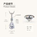 Sterling Silver Fashion Pendant Necklace with Moissanite-0-16