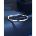 wholesale 999 Sterling Silver Lucky Solid Adjustable Bangle Bracelet for Young Women, New Summer Style-0-2
