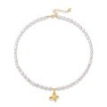wholesale S925 Sterling Silver Original Design Fashion Creative Butterfly Pendant Women Light Luxury Ins Style Freshwater Pearl Short Necklace-0-4
