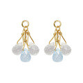 wholesale S925 Silver Plated 14k Gold Blue Quartz Stone Japanese Retro Spring Ear Climbers-0-5