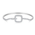 wholesale S925 silver plated with 18k gold, classic 4-prong full moissanite tennis bracelet with minimalist design, 20mm-0-6