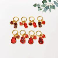 wholesale Metal S925 Gold Plated Auspicious Drop Enamel DIY Pendant Accessories Wholesale New Arrival Special Offer-Auspicious - Attract wealth and fortune