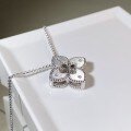 wholesale S925 Sterling Silver Four-Point Star Necklace Women's Choker Plated with 18K Champagne Gold Flower Pendant Xiaohongshu Live Broadcast Hit-0-4